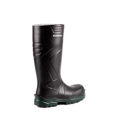 BOTA ECOBOOTS POLYTECH CANO LONGO PRETA SOLADO VERDE CA 35047