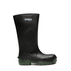 BOTA ECOBOOTS POLYTECH CANO LONGO COMPOSITE PRETA SOLADO VERDE CA 34233