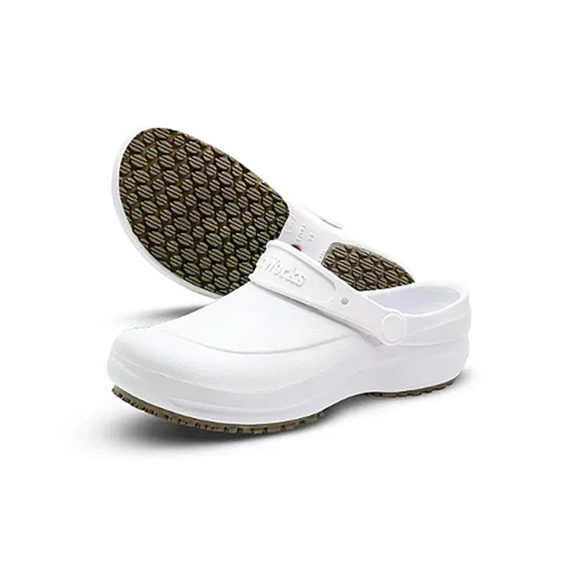 SANDÁLIA WORKS CROCS BB60 ANTIDERRAPANTE BRANCO CA 27921