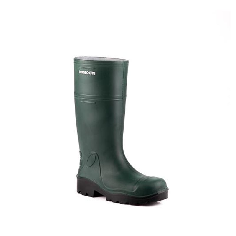 BOTA ECOBOOTS PURE-SAFE C/L VERDE  SOLADO PRETO  PALMILHA AÇO E BICO COMPOSITE