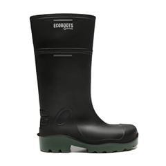 BOTA ECOBOOTS PURESAFE CANO LONGO PRETA SOLADO VERDE COMPOSITE CA 34233