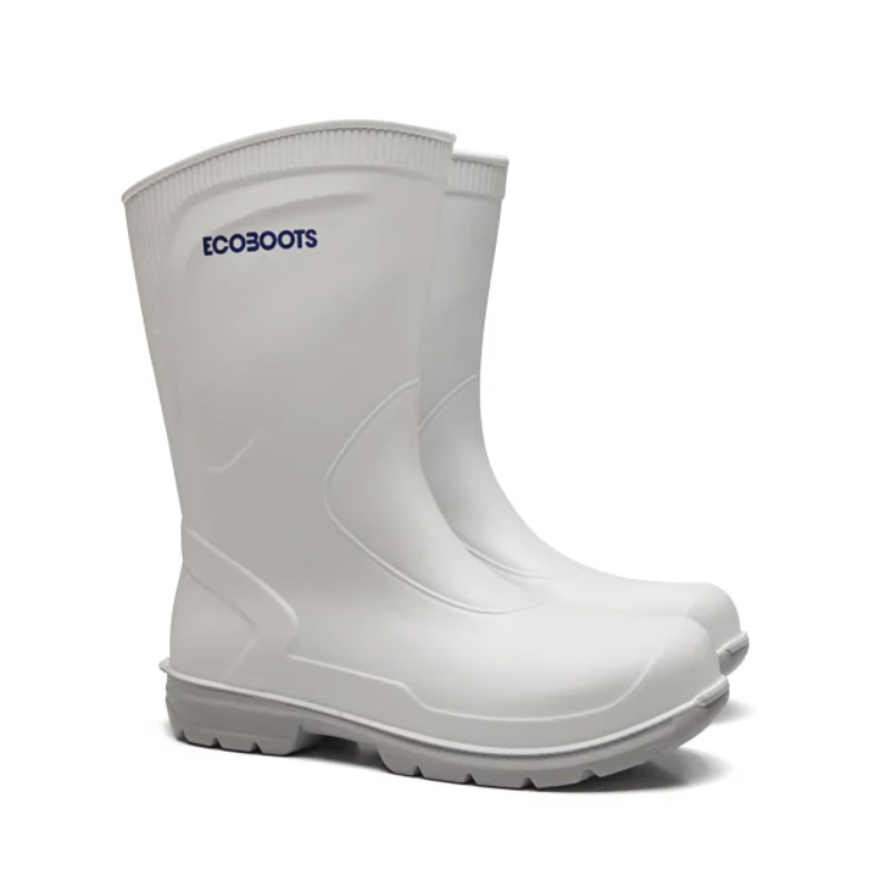 BOTA ECOBOOTS LYTE CANO CURTO BRANCA IMPERMEÁVEL CA 38589