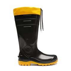 BOTA BRACOL BPL CANO LONGO POLAINA PRETA COM SOLADO AMARELO CA 37455