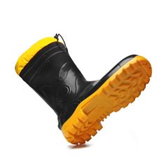 BOTA BRACOL BPL CANO LONGO POLAINA PRETA COM SOLADO AMARELO CA 37455