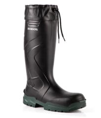 BOTA ECOBOOTS CANO LONGO POLAINA BICO COMPOSITE PRETA SOLADO VERDE CA34233