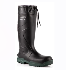 BOTA ECOBOOTS CANO LONGO POLAINA BICO COMPOSITE PRETA SOLADO VERDE CA34233