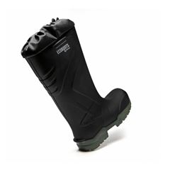 BOTA ECOBOOTS CANO LONGO POLAINA BICO COMPOSITE PRETA SOLADO VERDE CA34233