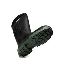 BOTA ECOBOOTS CANO LONGO POLAINA BICO COMPOSITE PRETA SOLADO VERDE CA34233
