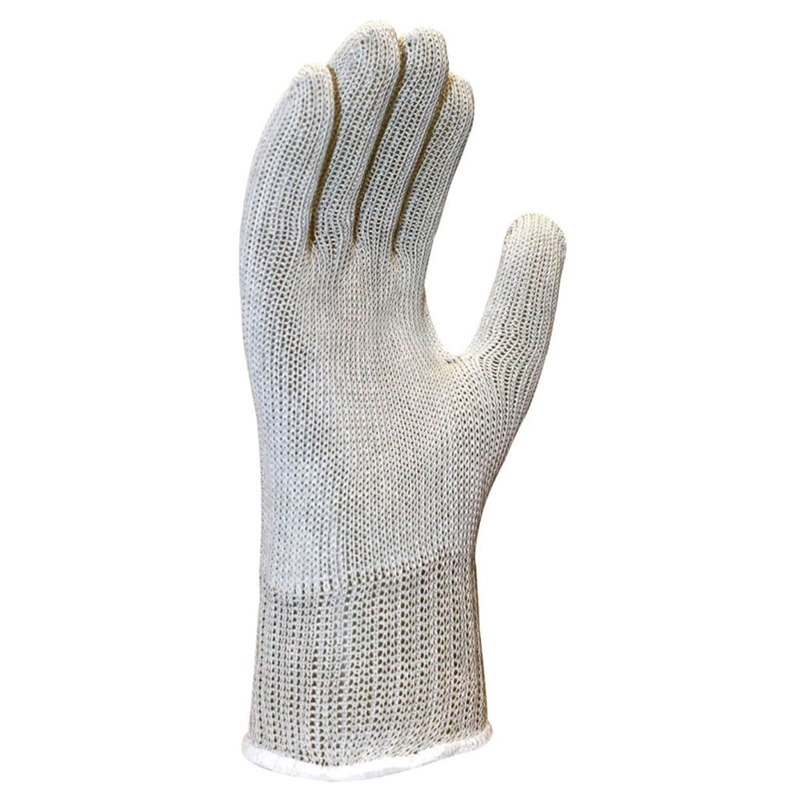 LUVA FIANCOR 2 FIOS ACO BRANCA PUNHO 7 CM ANTICORTE CA 35730