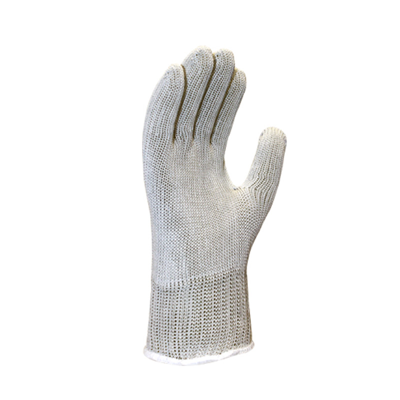 LUVA FIANCOR 04 FIOS ACO PUNHO 20 CM BORRACHA NITRLICA ANTICORTE CINZA CA 35731