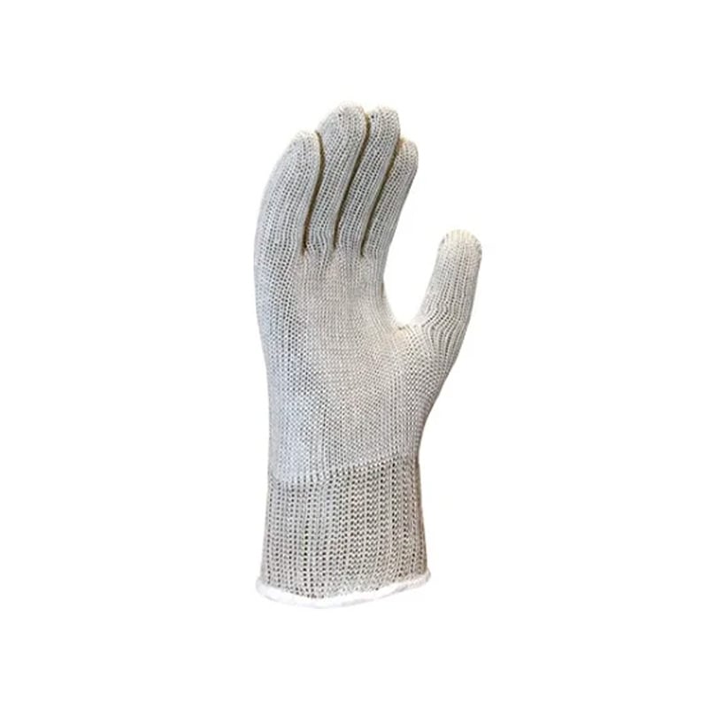LUVA FIANCOR 04 FIOS ACO BRANCA PUNHO 07 CM 4840 PROTECAO MECANICA FIO DE ACO RESISTENTE A CORTE CA 35731