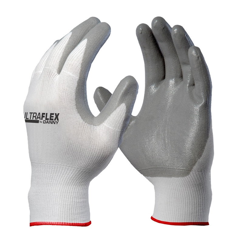 LUVA DANNY ULTRAFLEX LATEX NITRILICO CINZA CA 8084