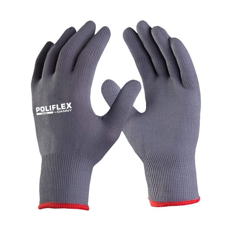 LUVA DANNY POLIFLEX TRICOTADA EM NYLON CINZA CA 26924