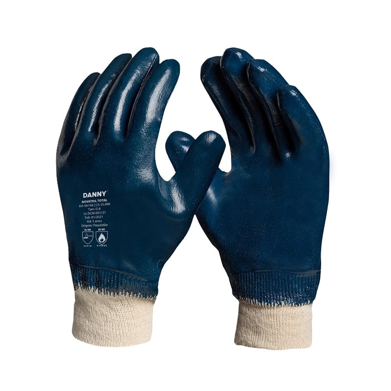 LUVA DANNY NOVATRIL LATEX NITRILICO AZUL CA 35898