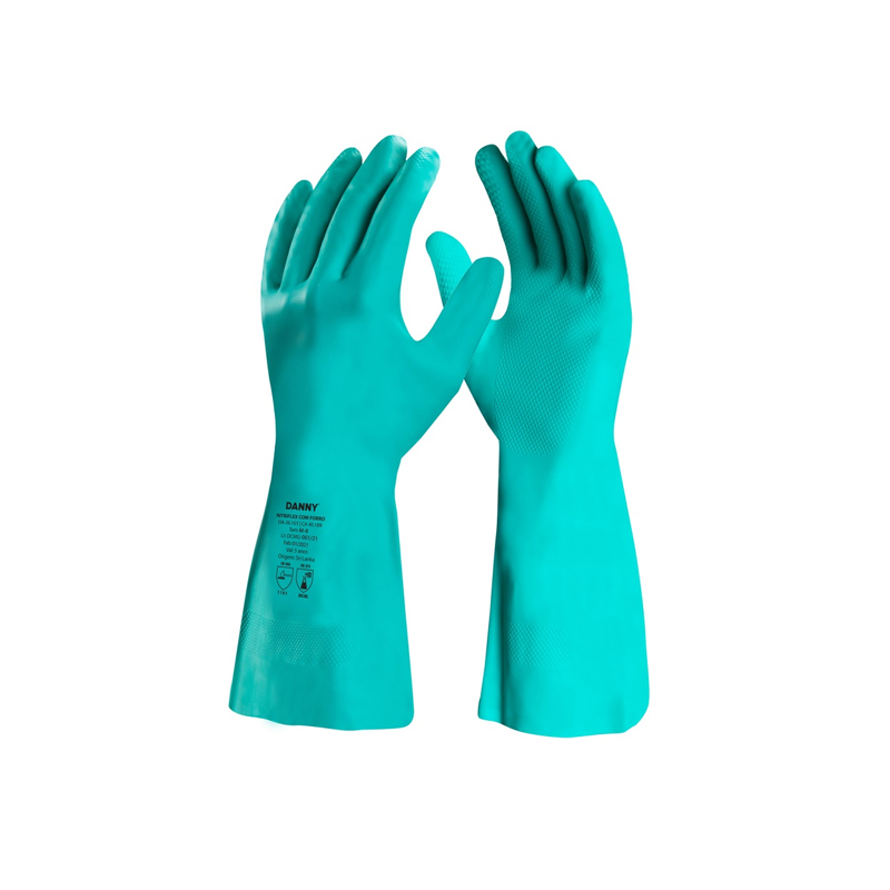 LUVA DANNY NITRIFLEX LATEX NITRILICO FORRO VERDE CA 40189