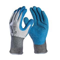 LUVA DANNY FLEXCUT LATEX CORRUGADO AZUL CA 32409