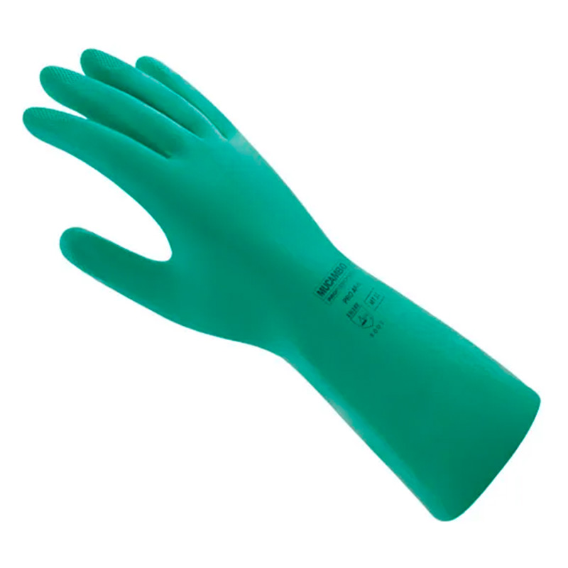 LUVA DE SEGURANCA MAPA/MUCAMBO PRO AF 15 LATEX NITRILICO COM FORRO VERDE CA 32069