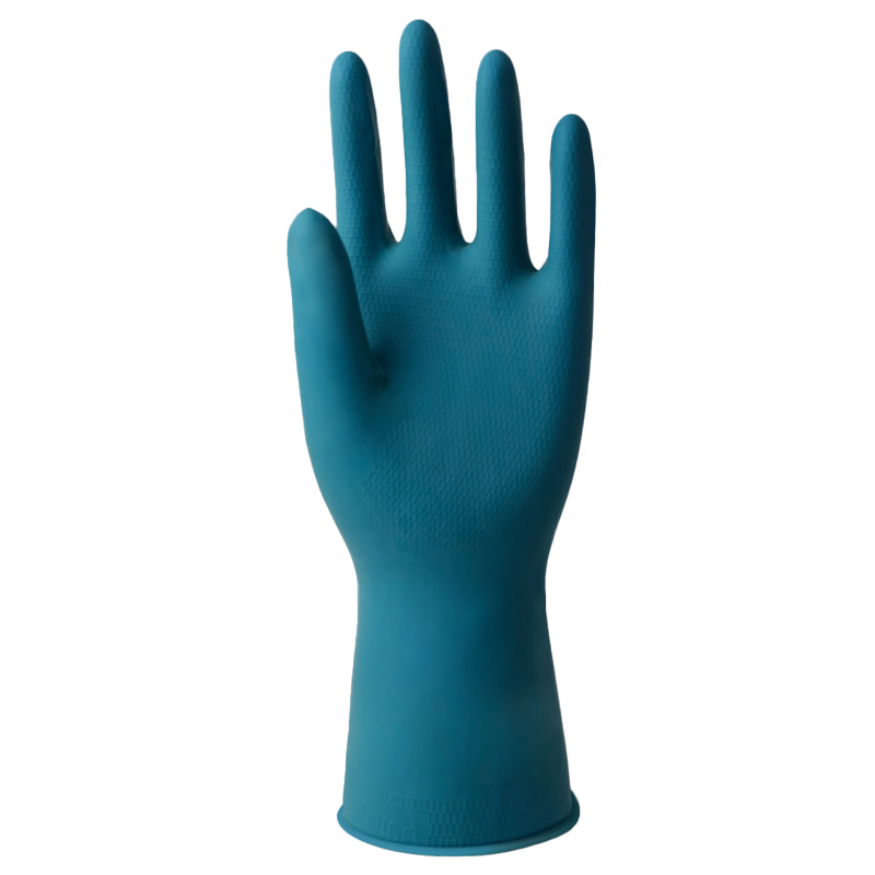 LUVA SILVER SENSE LATEX AZUL PROTEÇÃO QUIMICA SEM FORRO CA40134