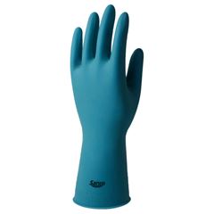 LUVA SILVER SENSE LATEX AZUL PROTEÇÃO QUIMICA SEM FORRO CA40134