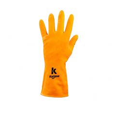 LUVA LATEX ORANGE FORRADA KALIPSO PROTEÇÃO QUIMICA COM FORRO CA 32499