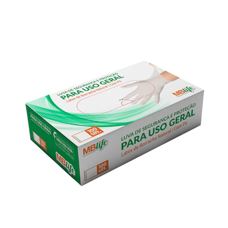 LUVA PROCEDIMENTO LATEX MEDIX COM PO CX 100 UN CA 41486