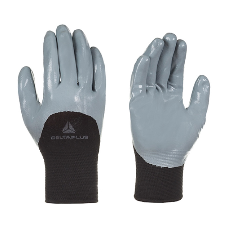 LUVA VE715 M VE715GR08 DELTAPLUS PROTECAO MECANICA BORRACHA NITRILICA FIBRAS SINTETICAS CA38683