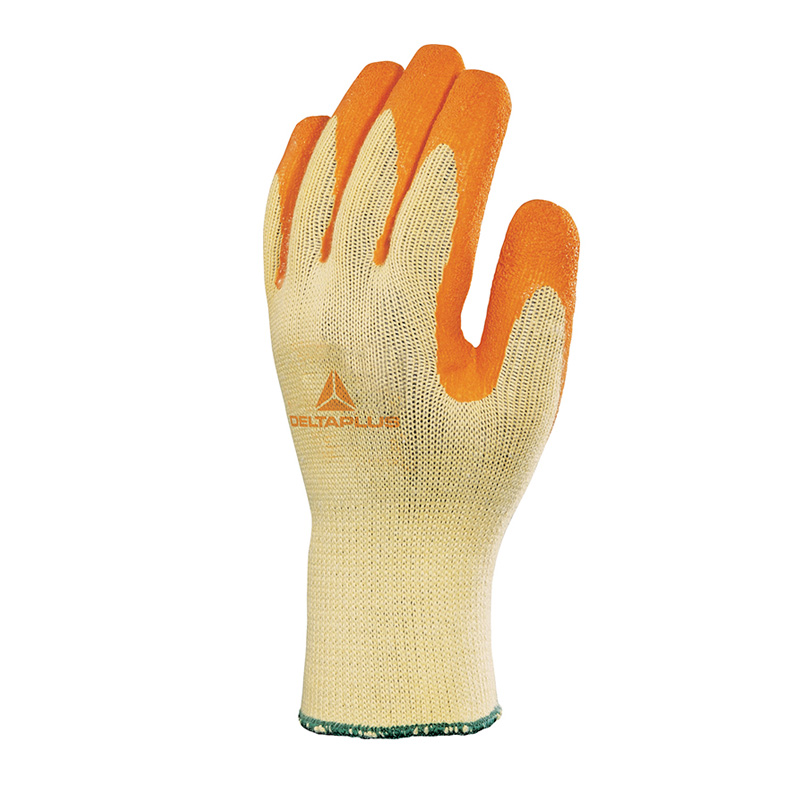 LUVA VE730OR M VE730OR08 DELTAPLUS PROTECAO MECANICA LATEX BORRACHA NATURAL FIBRAS SINTETICAS CA38221