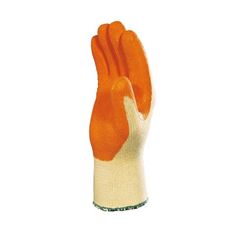LUVA VE730OR M VE730OR08 DELTAPLUS PROTECAO MECANICA LATEX BORRACHA NATURAL FIBRAS SINTETICAS CA38221