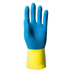 LUVA NEO 400 AMARELA-AZUL SANRO BORRACHA NEOPRENE CA 43981