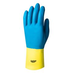 LUVA NEO 400 AMARELA-AZUL SANRO BORRACHA NEOPRENE CA 43981