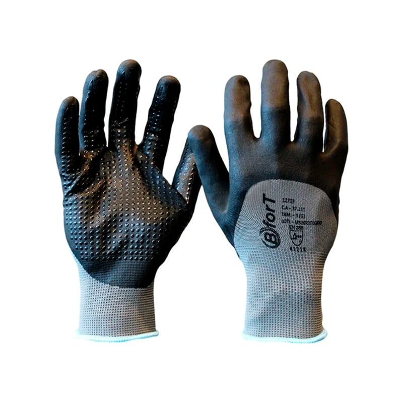 LUVA DE SEGURANÇA BFORT 12703 NYLON PIGMENTADA 3/4 NITRÍLICO FOAM CA 37111