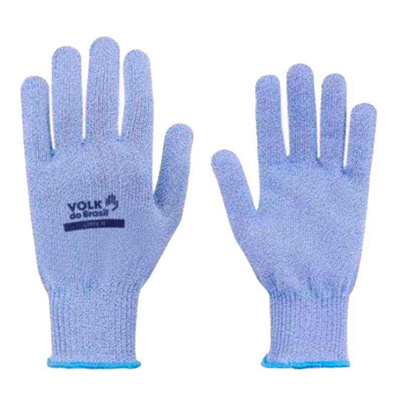 LUVA VOLK MALHA TRICOTADA CORTE III FIO SINTETICO E DE AÇO AZUL CA 50951