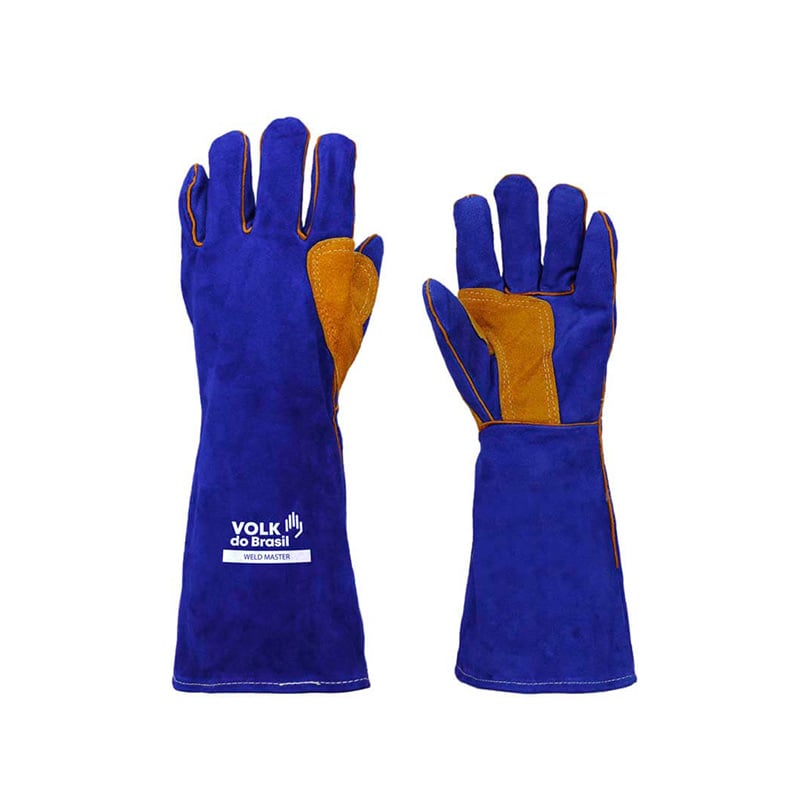 LUVA VOLK SOLDA WELD MASTER MAO DIREITA AZUL E LARANJA 41CM CA 19894