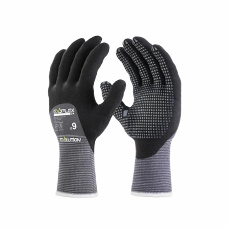 LUVA DANNY EVOFLEX 3-4 CINZA-PRETA CA 51829