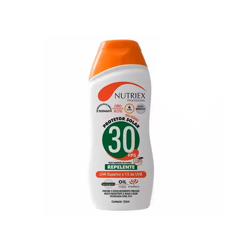 PROTETOR SOLAR FPS 30 REPELENTE NUTRIEX PROFISSIONAL 120ML