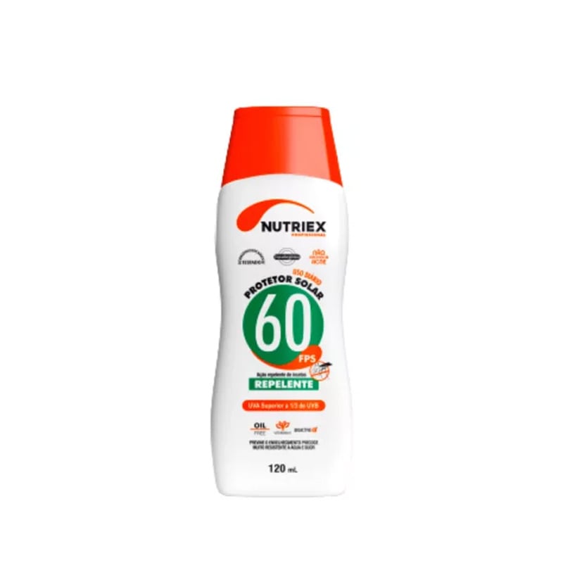 PROTETOR SOLAR FPS 60 REPELENTE NUTRIEX PROFISSIONAL 120ML