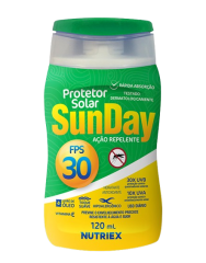 PROTETOR SOLAR SUNDAY NUTRIEX FPS 30 COM REPELENTE 120 GRAMAS