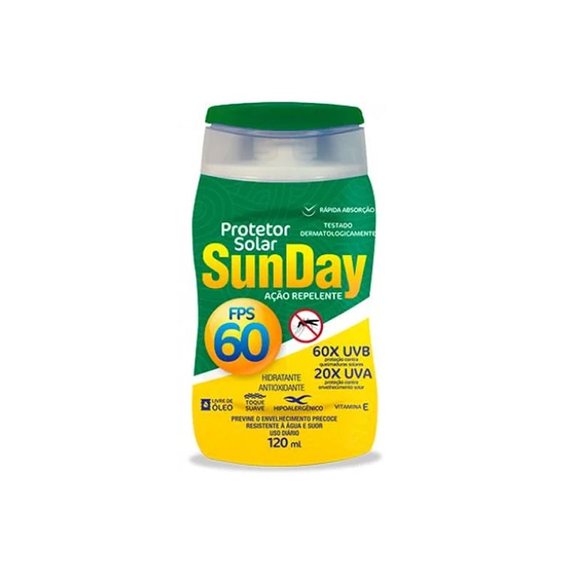 PROTETOR SOLAR SUNDAY FPS 60 REPEL 120G