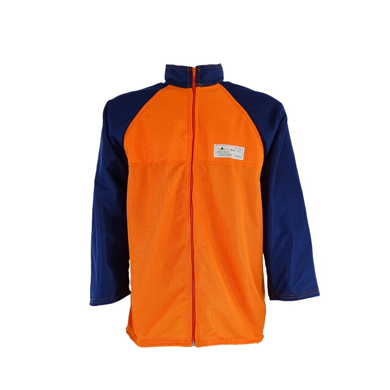 CAMISA TECMATER MOTOSERRISTA ANTICORTE PRO1 MANGA LONGA AZUL E LARANJA CA 40310