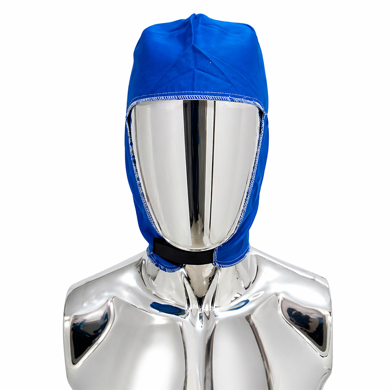 CAPUZ BRIM TIPO ARABE AZUL COM FECHAMENTO VELCRO