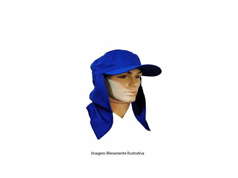 BONE BRIM TIPO ARABE AZUL MARINHO COM FECHAMENTO VELCRO CA 38748