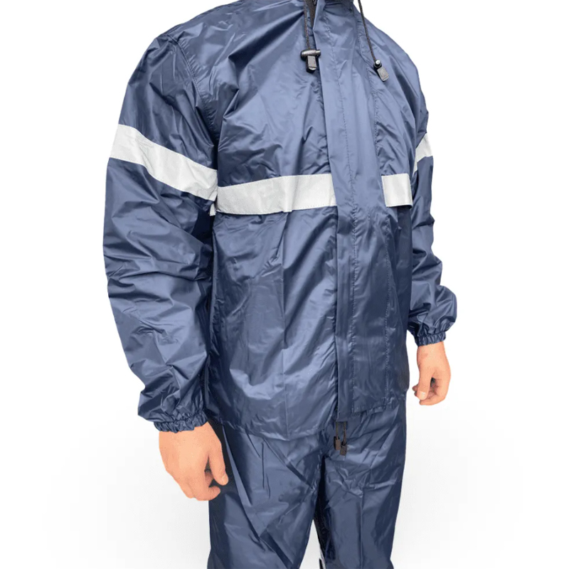 CONJUNTO NYLON EMBORRACHADO AZUL MARINHO COM REFLETIVO CA 42187/42186