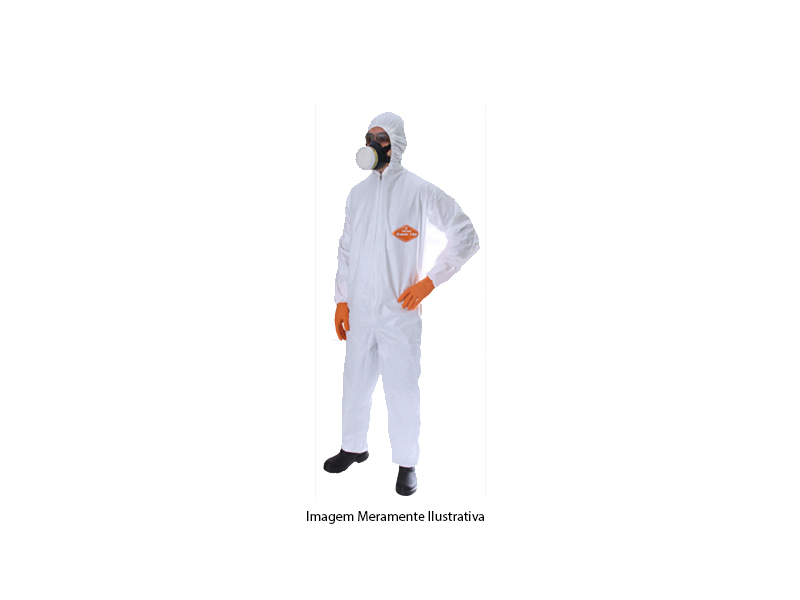 JALECO NAO TECIDO NEWPROT  FECHAMENTO ZIPER S/ BOLSO BRANCO SUPER 100 CA 38378