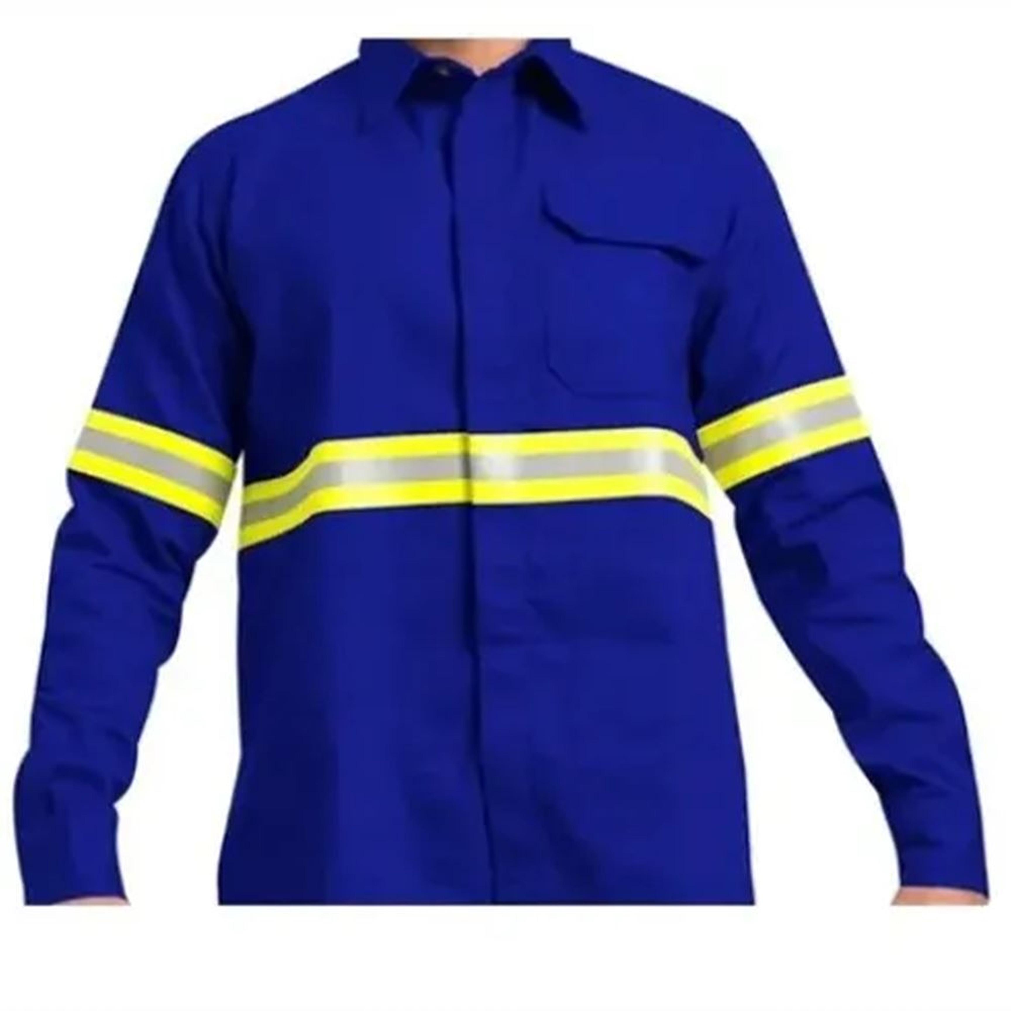 CAMISA MUNDI WORK NR10 GRAVADO 31489 COM REFLETIVO AZUL ROYAL 2XG CA 52026