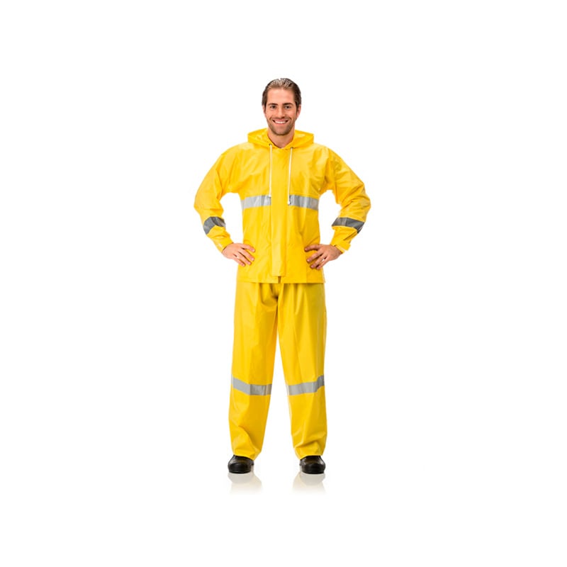 CONJUNTO MOTOQUEIRO PANTANEIRO AMARELO CA 43406/43332