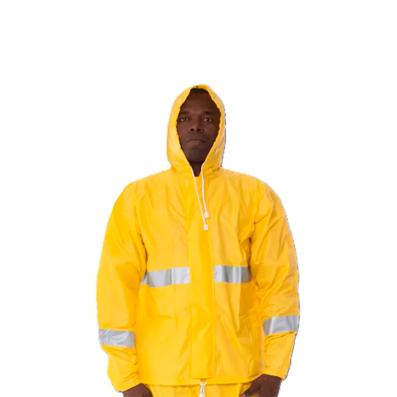 JAQUETA NYLON PADRAO/CUSTOM COM REFLETIVO COM CAPUZ AMARELO CA 42102