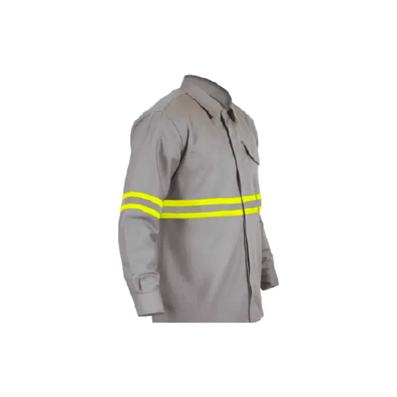 CAMISA NR10 RISCO 02 ATPV 12 COM REFLETIVO CINZA CA 52026