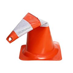 CONE PLASTCOR PVC FLEXIVEL SEM FAIXA REFLETIVA LARANJA 75 CM