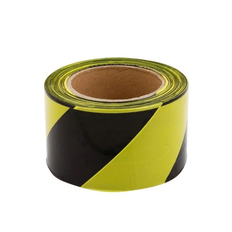 FITA ISOLAMENTO SEGMENTO ZEBRADA PRETA / AMARELA ROLO 100MT