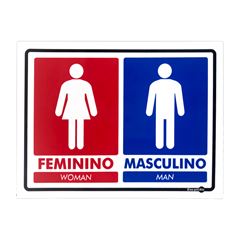 PLACA DE SINALIZACAO PS832 15 X 20 CM (FEMININO/WOMAN - MASCULINO/MAN)